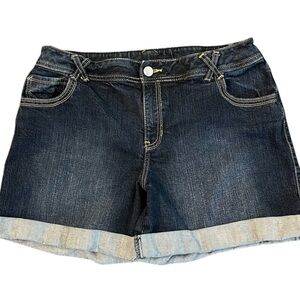Lane Bryant Dark Blue Denim Jean Shorts